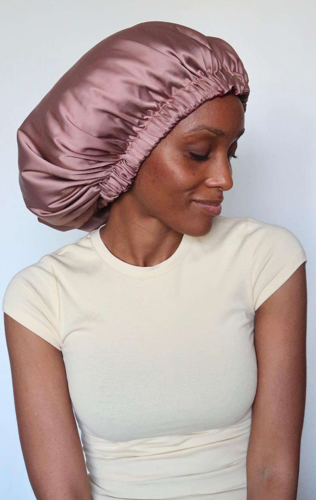Bonnet de nuit en satin AVEC ÉLASTIQUE RÉGLABLE fushia - SOFT SWIRL