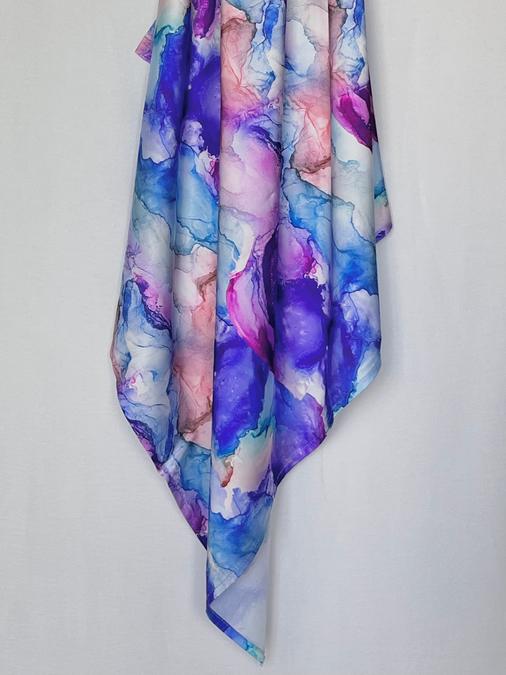 Foulard satin bleuet - ÉLYSORE