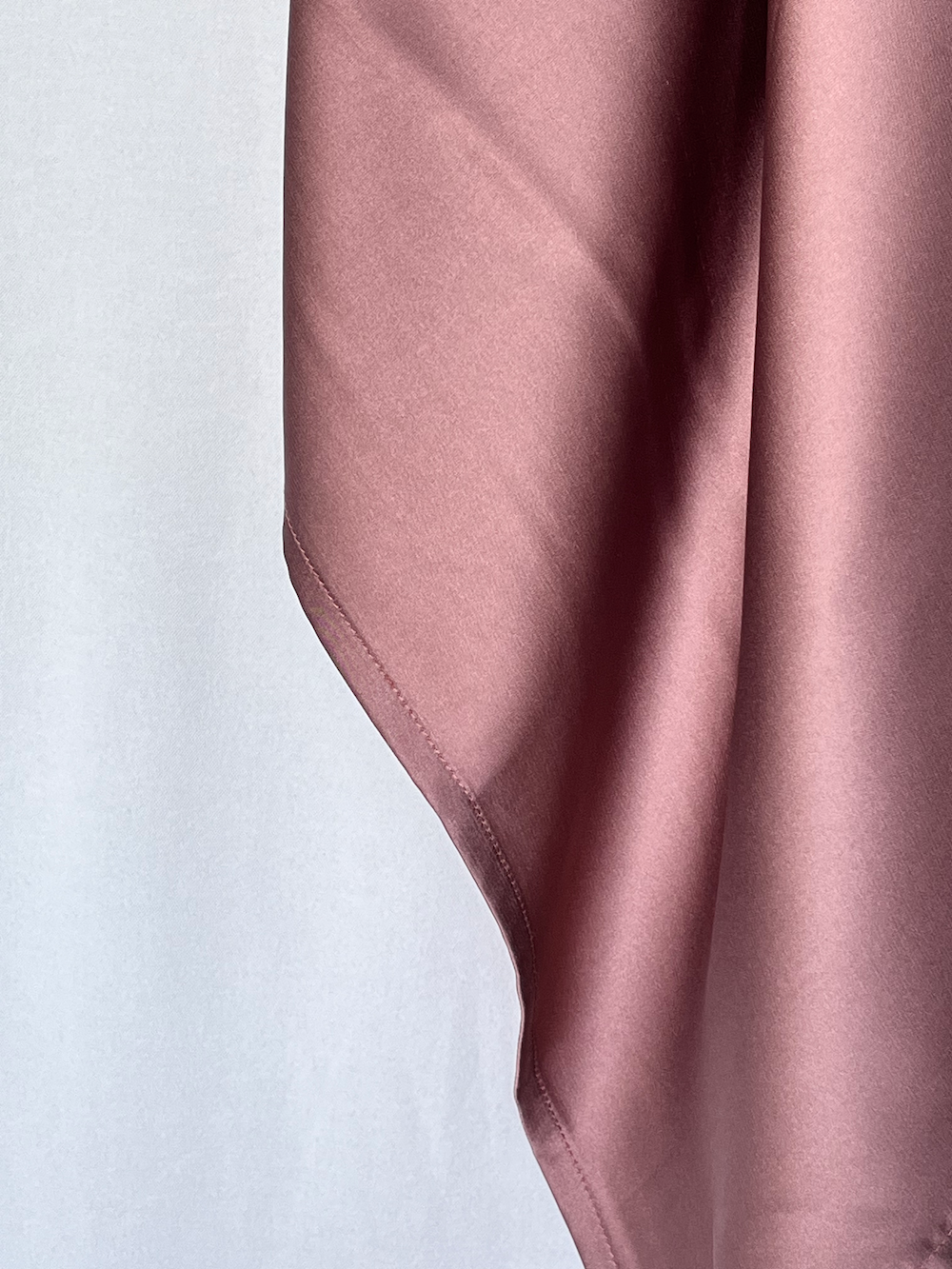 Foulard satin vieux rose - ALBA