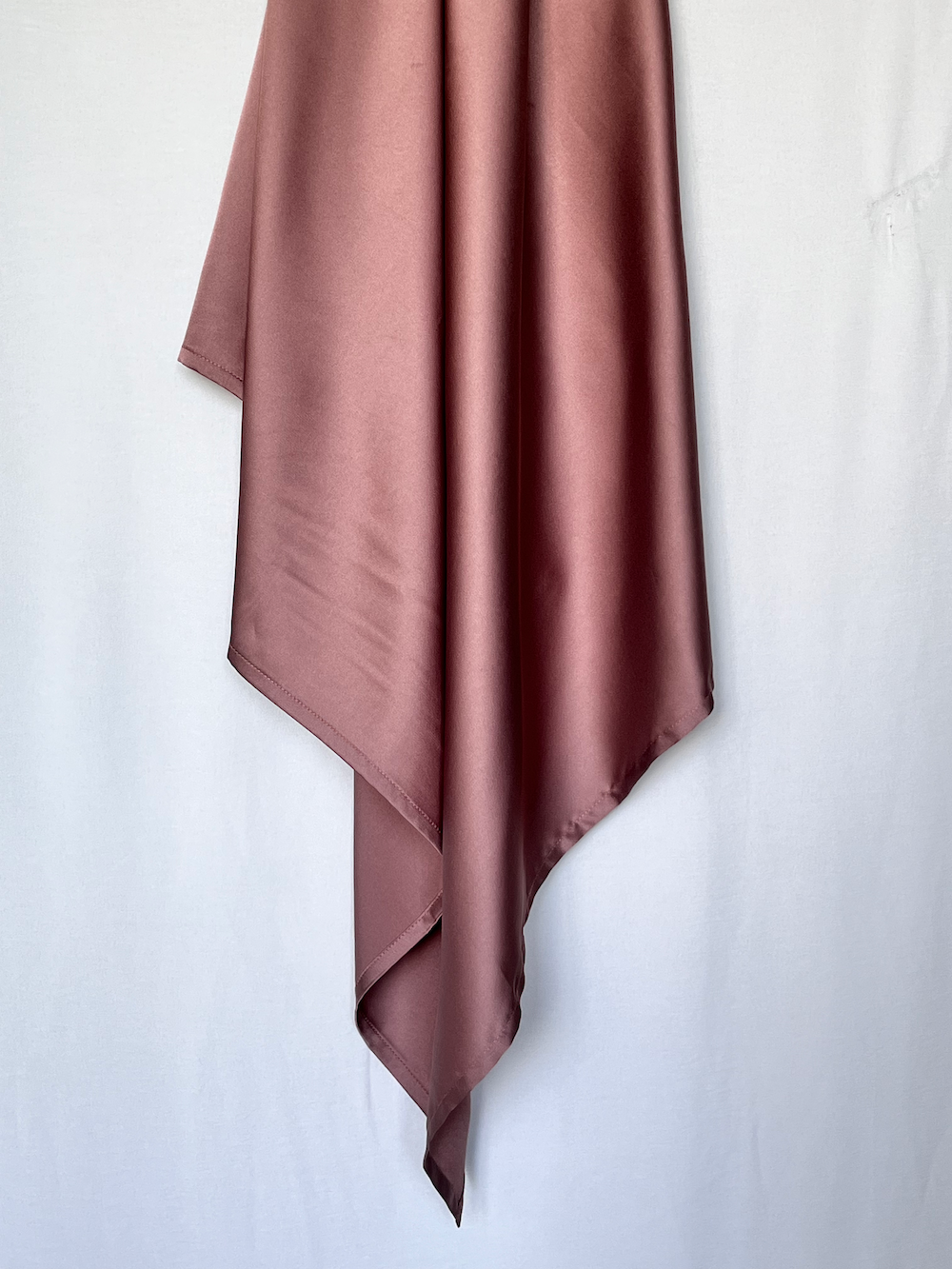 Foulard satin vieux rose - ALBA