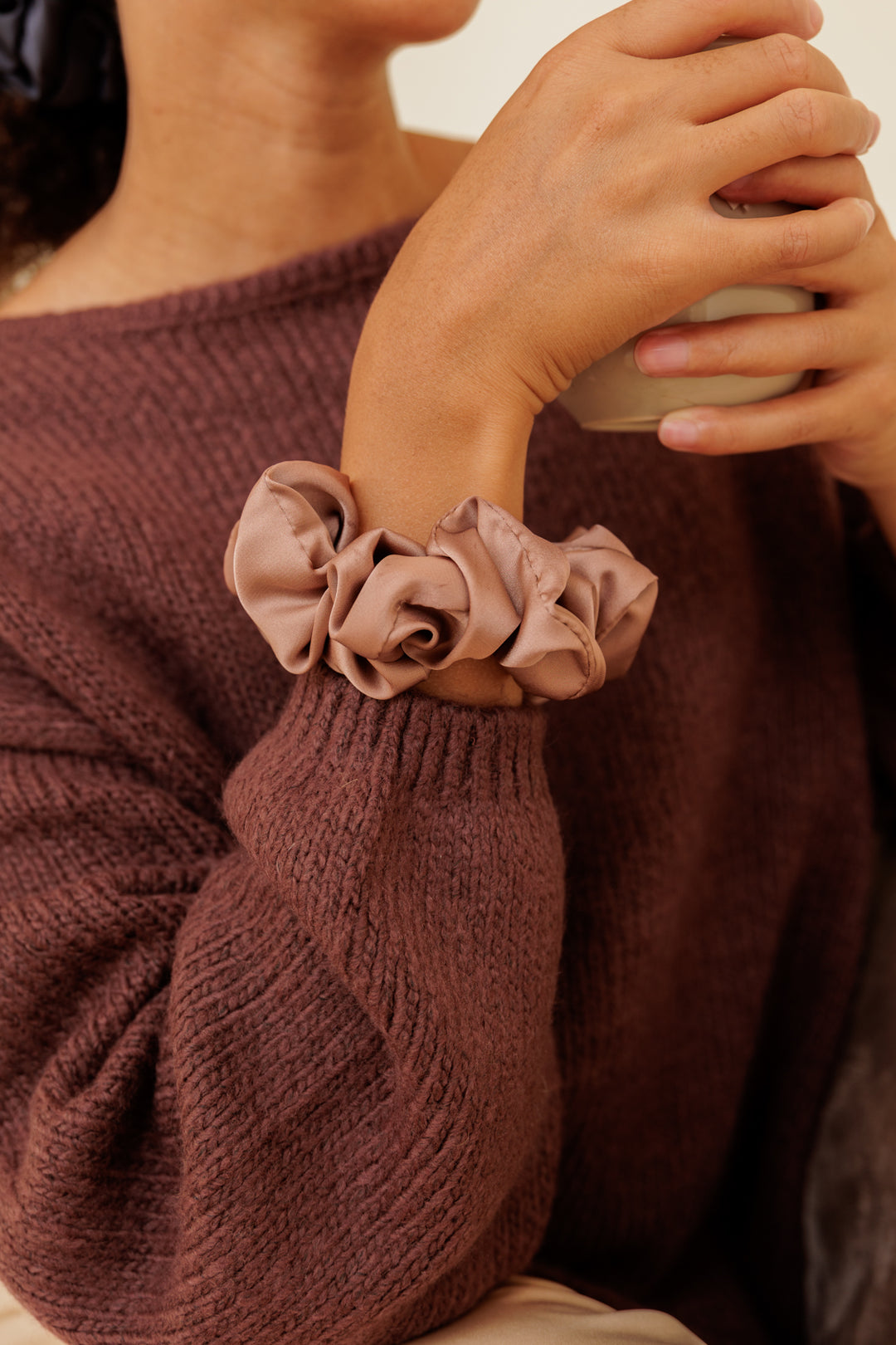 CHOUCHOU en satin Maxi, Classic, Mini vieux rose - ALBA