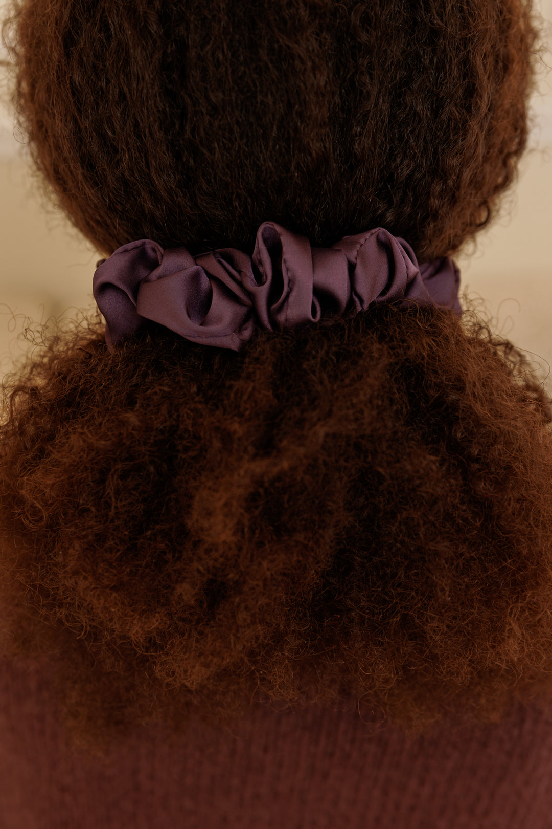CHOUCHOU en satin Maxi, Classic, Mini violet foncé - HAZEL