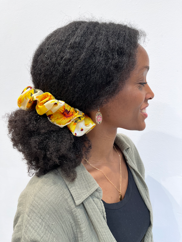 CHOUCHOU en satin MAXI, CLASSIC, MINI jaune - TourneSoleil