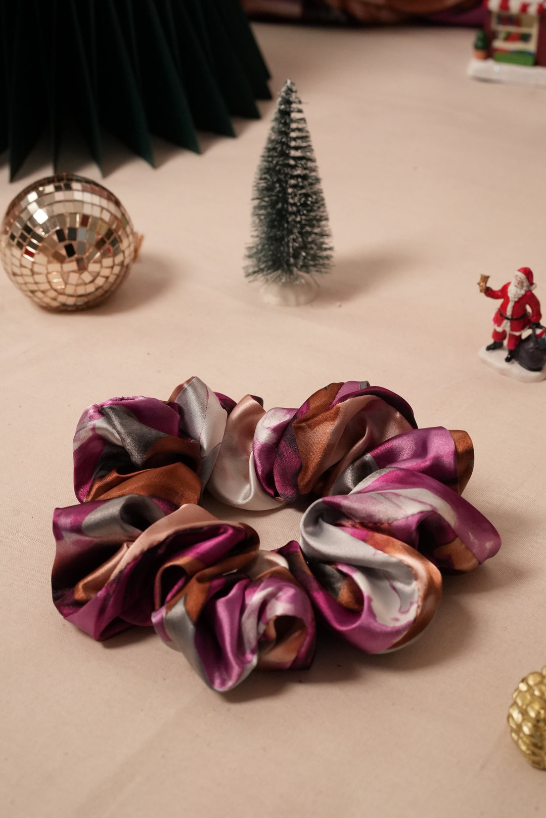 CHOUCHOU en satin Maxi, Classic, Mini fushia - SOFT SWIRL