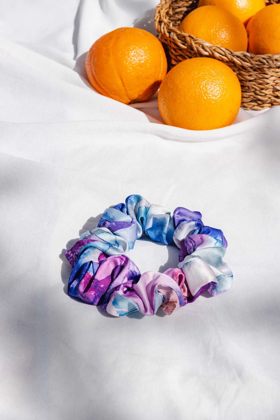 CHOUCHOU en satin Maxi, Classic, Mini bleuet - ÉLYSORE