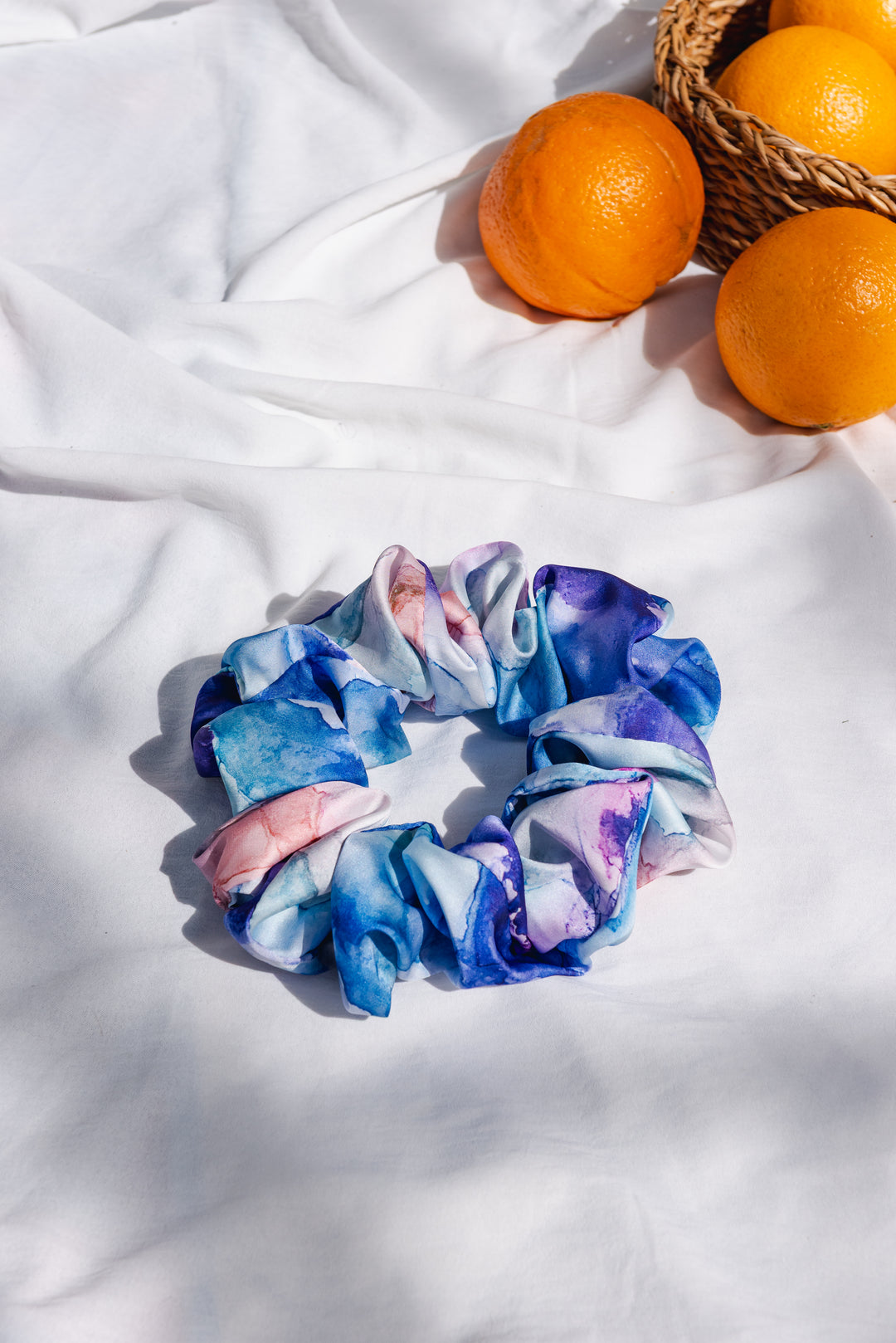 CHOUCHOU en satin Maxi, Classic, Mini bleuet - ÉLYSORE